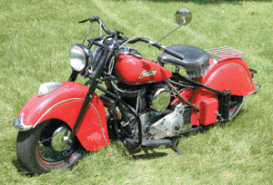 1947 Indian Chief 74ci (1200cc) four stroke V-twin