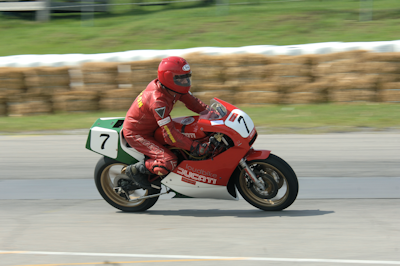 Bar on a Ducati at Mosport, photo by Flair photography