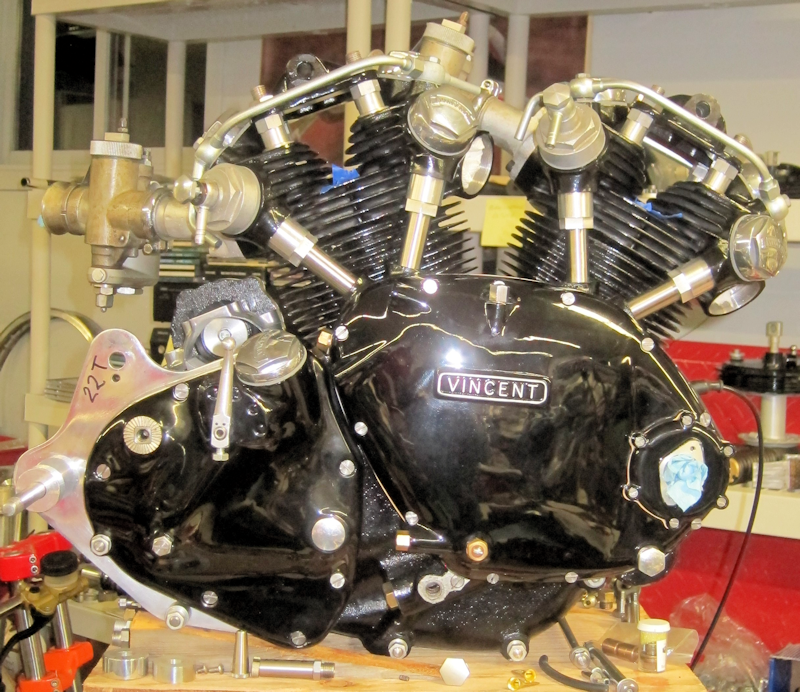 Engine for the Black Lightning project a replica build in progress by Bar Hodgson